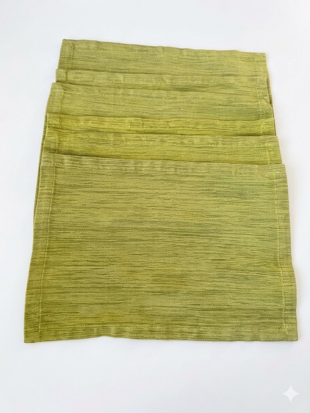 Crate & Barrel Grasscloth Lemongrass Placemats Set of 6